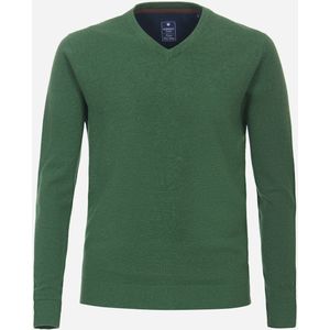 Redmond heren trui katoen, V-hals, groen (middeldik) -  Maat: XL