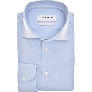 Ledub modern fit overhemd, mouwlengte 72 cm, popeline, lichtblauw