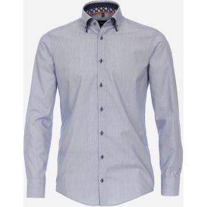 VENTI modern fit overhemd, popeline, blauw gestreept 43