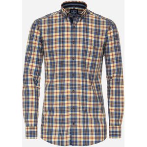 3 voor 99 | Redmond comfort fit overhemd, popeline, blauw geruit 41/42