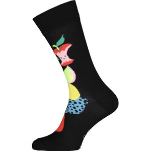 Happy Socks Fruit Stack Sock, unisex sokken, zwart met fruit - Unisex - Maat: 41-46