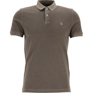 Marc O'Polo shaped fit polo, heren poloshirt korte mouw, bruin