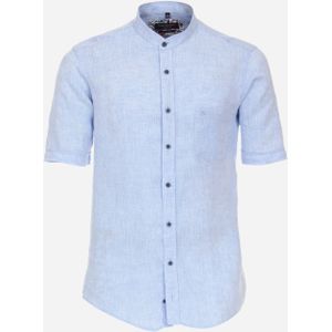 CASA MODA Sport casual fit overhemd, korte mouw, linnen, blauw 49/50