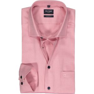 OLYMP modern fit overhemd, structuur, roze 46
