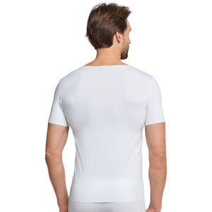 SCHIESSER Laser Cut T-shirt (1-pack), heren shirt korte mouwen wit -  Maat: XXL
