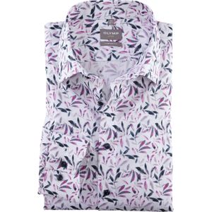 OLYMP Luxor comfort fit overhemd, popeline, roze dessin
