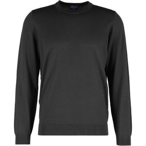 MARVELIS modern fit trui wol, V-hals, zwart -  Maat: XL