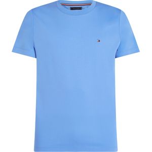 Tommy Hilfiger Luxury Interlock Tee, heren T-shirt korte mouw O-hals, middenblauw -  Maat: XL