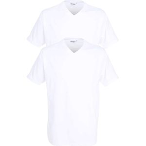 Ceceba heren T-shirt V-hals (2-pack), wit -  Maat: XXL