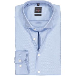 OLYMP - Level 5 - Overhemd - Lichtblauw - Body Fit - Diamant Twill
