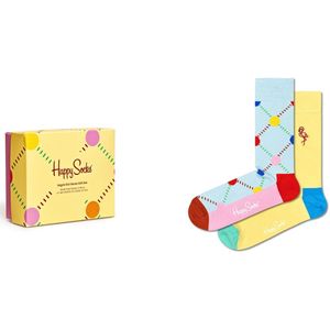 Happy Socks Argyle Dot Socks Gift Set (2-pack), unisex sokken in cadeauverpakking - Unisex - Maat: 36-40