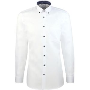 Seidensticker regular fit overhemd, popeline, wit