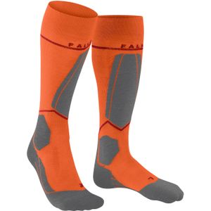 FALKE SK4 Advanced Compression Light heren skiing kniekousen, grijs (flash orange) -  Maat: 42-43