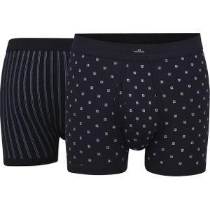 Gotzburg heren boxer lang met gulp (1-pack), donkerblauw