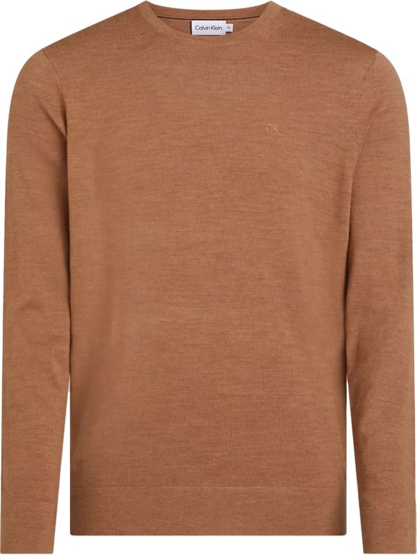 Calvin Klein - Pullover - Donker Camel Melange - Heren