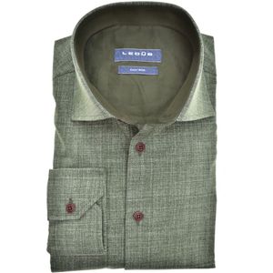 Ledub modern fit overhemd, donkergroen