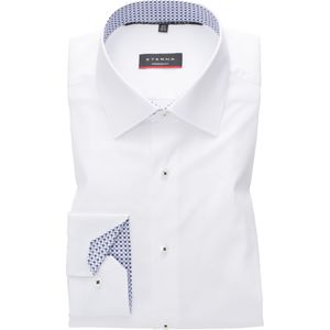 ETERNA modern fit overhemd, mouwlengte 7, superstretch lyocell heren overhemd, wit (contrast) 43