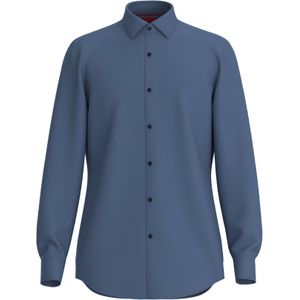 HUGO Kenno slim fit overhemd, popeline, blauw