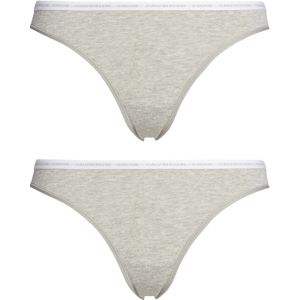 Calvin Klein dames CK ONE Cotton slips (2-pack), grijs melange