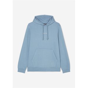 Marc O'Polo regular fit hoodie, heren trui katoen met O-hals, grijsblauw (middeldik)