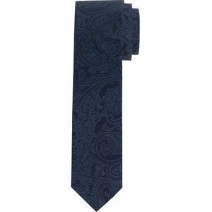 OLYMP smalle stropdas, marineblauw -  Maat: One size