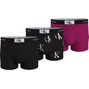 Calvin Klein Trunk (3-pack), heren boxers normale lengte, zwart -  Maat: XS
