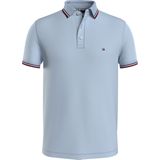 Tommy Hilfiger 1985 Rwb Tipped Slim Polo, heren poloshirt, lichtblauw -  Maat: M