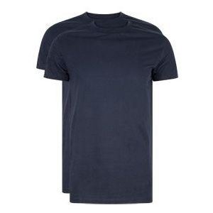 RJ Bodywear Everyday Amsterdam T-shirts (2-pack), heren T-shirts O-hals breed, donkerblauw -  Maat: M