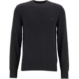 Marc O'Polo regular fit pullover, heren trui wol- met katoenmengsel met O-hals, zwart (middeldik) -  Maat: XXL