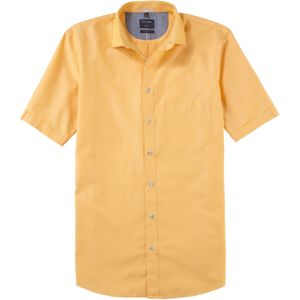 OLYMP Casual modern fit overhemd, korte mouw, popeline, geel 47/48