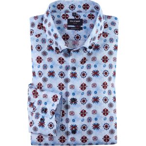 OLYMP Luxor modern fit overhemd, structuur, rood dessin