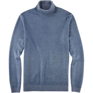 OLYMP Casual modern fit coltrui wolmengsel, rookblauw
