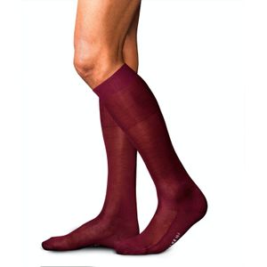 FALKE No. 4 Pure Silk heren kniekousen, donkerrood (barolo)