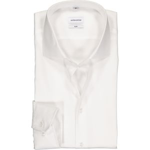 Seidensticker slim fit overhemd, wit fijn Oxford 44