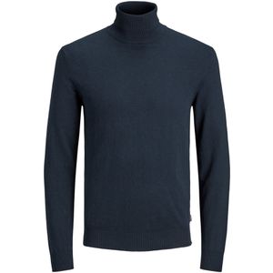 JACK & JONES slim fit coltrui katoen, donkerblauw -  Maat: XS