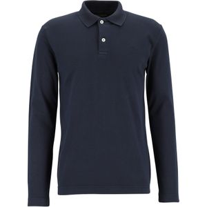 Marc O'Polo regular fit polo lange mouw, heren poloshirt, donkerblauw -  Maat: XS