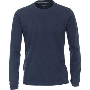 CASA MODA comfort fit T-shirt lange mouw, blauw dessin -  Maat: 3XL
