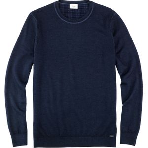 OLYMP Casual modern fit pullover wolmengsel, marineblauw