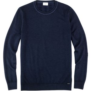 OLYMP Casual modern fit pullover wolmengsel, marineblauw