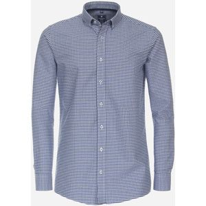 3 voor 99 | Redmond comfort fit overhemd, popeline, blauw geruit 43/44