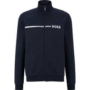 BOSS Tracksuit Jacket, heren lounge vest, donkerblauw -  Maat: XL