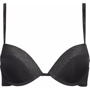 Calvin Klein dames Flirty push up plunge bra, beugel BH, zwart -  Maat: 70C