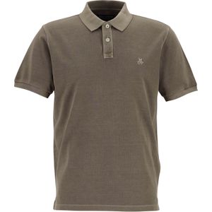 Marc O'Polo regular fit polo, heren poloshirt korte mouw, bruin