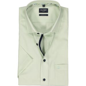 OLYMP modern fit overhemd, korte mouw, structuur, groen 39