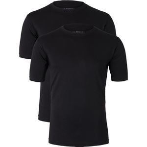 CASA MODA T-shirts (2-pack), O-neck, zwart -  Maat: 6XL