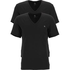 Calvin Klein CK ONE cotton V- neck T-shirts (2-pack), heren T-shirts V-hals, zwart -  Maat: M