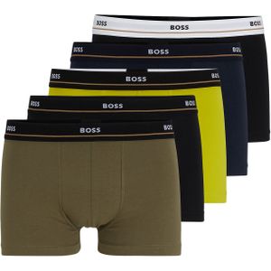 HUGO BOSS Essential trunks (5-pack), heren boxers kort, multicolor (set met verschillende kleuren) -  Maat: XL