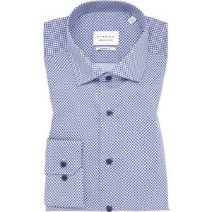 ETERNA modern fit overhemd, twill, middenblauw dessin 44