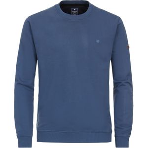 Redmond heren sweatshirt sweatstof, O-hals, blauw (middeldik)