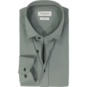 Profuomo slim fit heren overhemd, jersey, groen